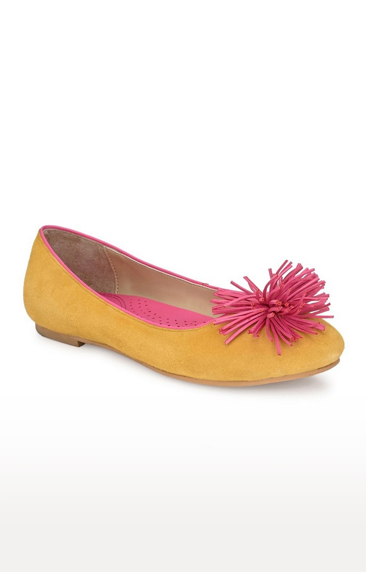 AADY AUSTIN | Aady Austin Women's Trendy Yellow Round Toe Flats 0