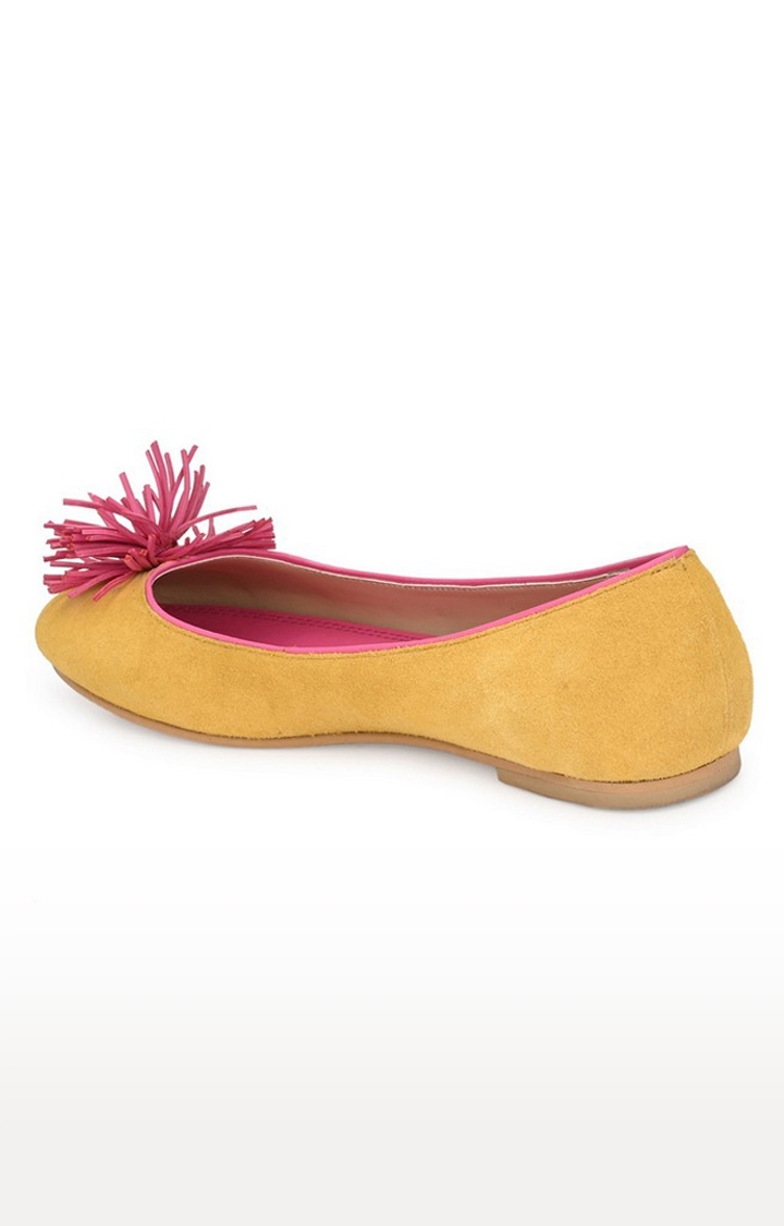 AADY AUSTIN | Aady Austin Women's Trendy Yellow Round Toe Flats 2