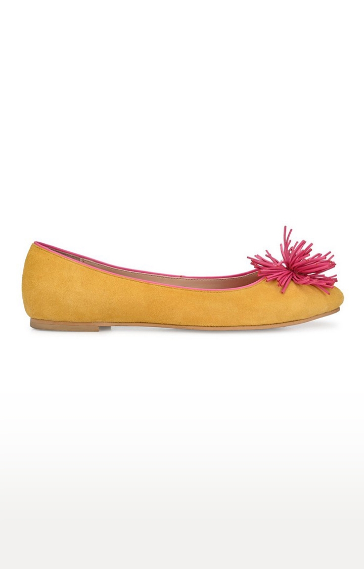 AADY AUSTIN | Aady Austin Women's Trendy Yellow Round Toe Flats 1