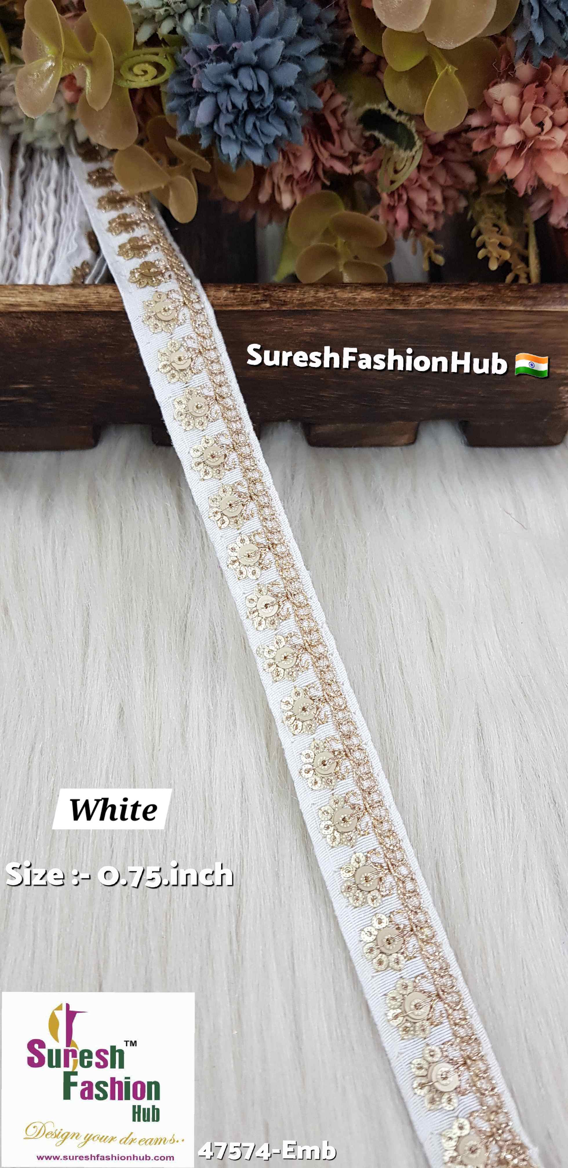 Embroidery White Purity Surat Silk