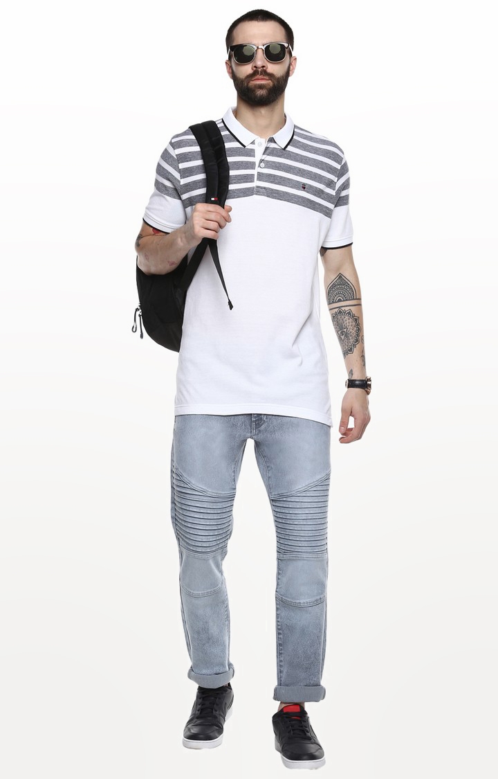 Urbano Fashion | Grey Solid Straight Jeans 1