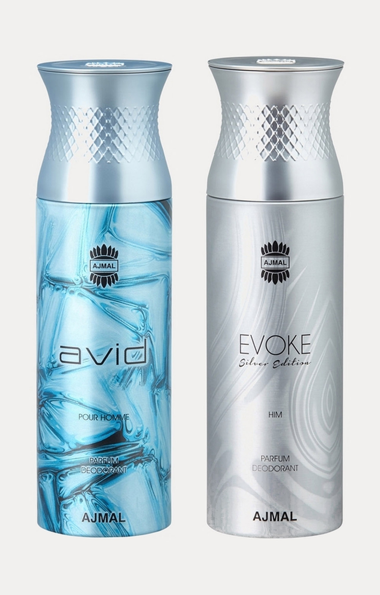 Ajmal | Ajmal Avid & EvokeSilverHim Deodorants Gift For Men (200 ml, Pack of 2)  0