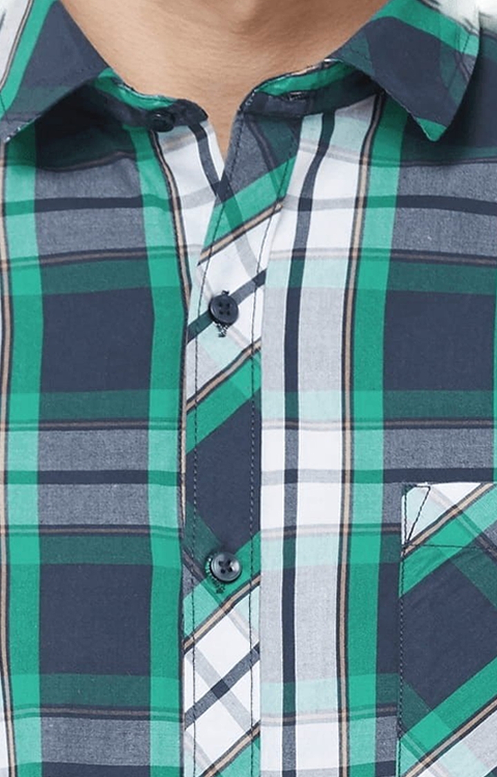 SOLEMIO | Men's Multi Cotton Checked Casual Shirt 5