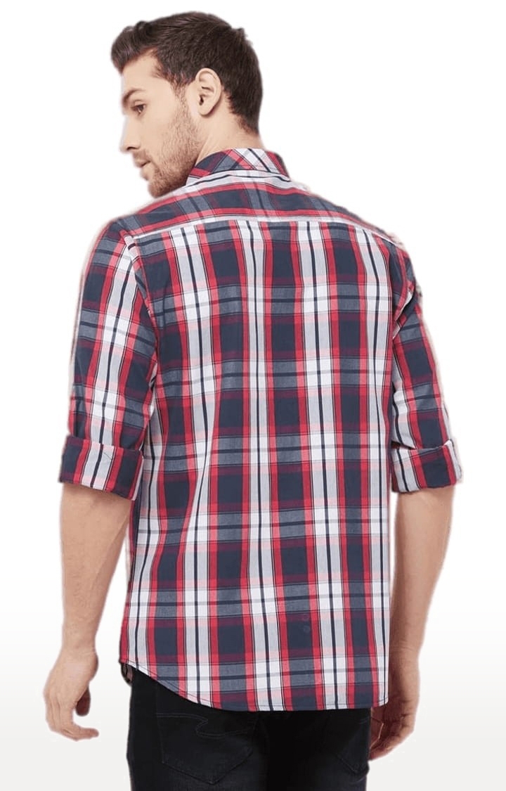 SOLEMIO | Men's Multi Cotton Checked Casual Shirt 4