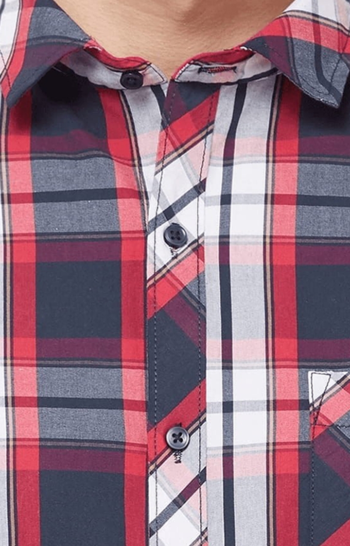 SOLEMIO | Men's Multi Cotton Checked Casual Shirt 5