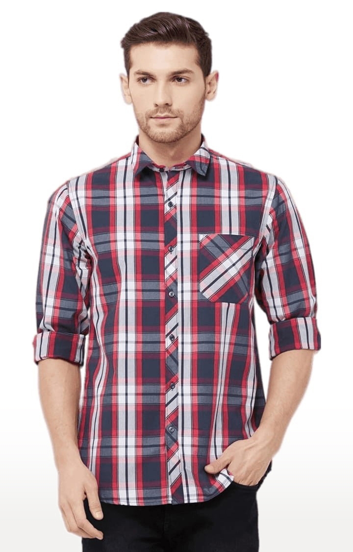 SOLEMIO | Men's Multi Cotton Checked Casual Shirt 0