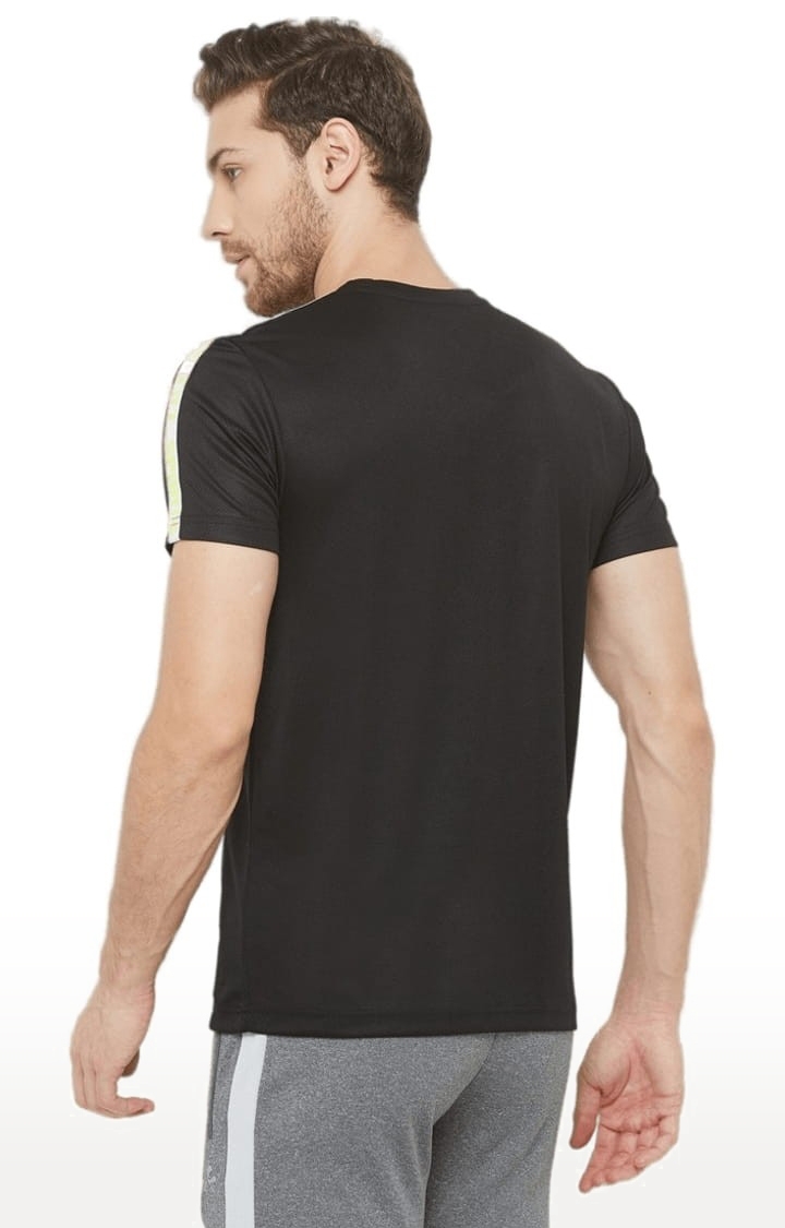 FITZ | Men's Black Polyester Solid Activewear T-Shirt 4