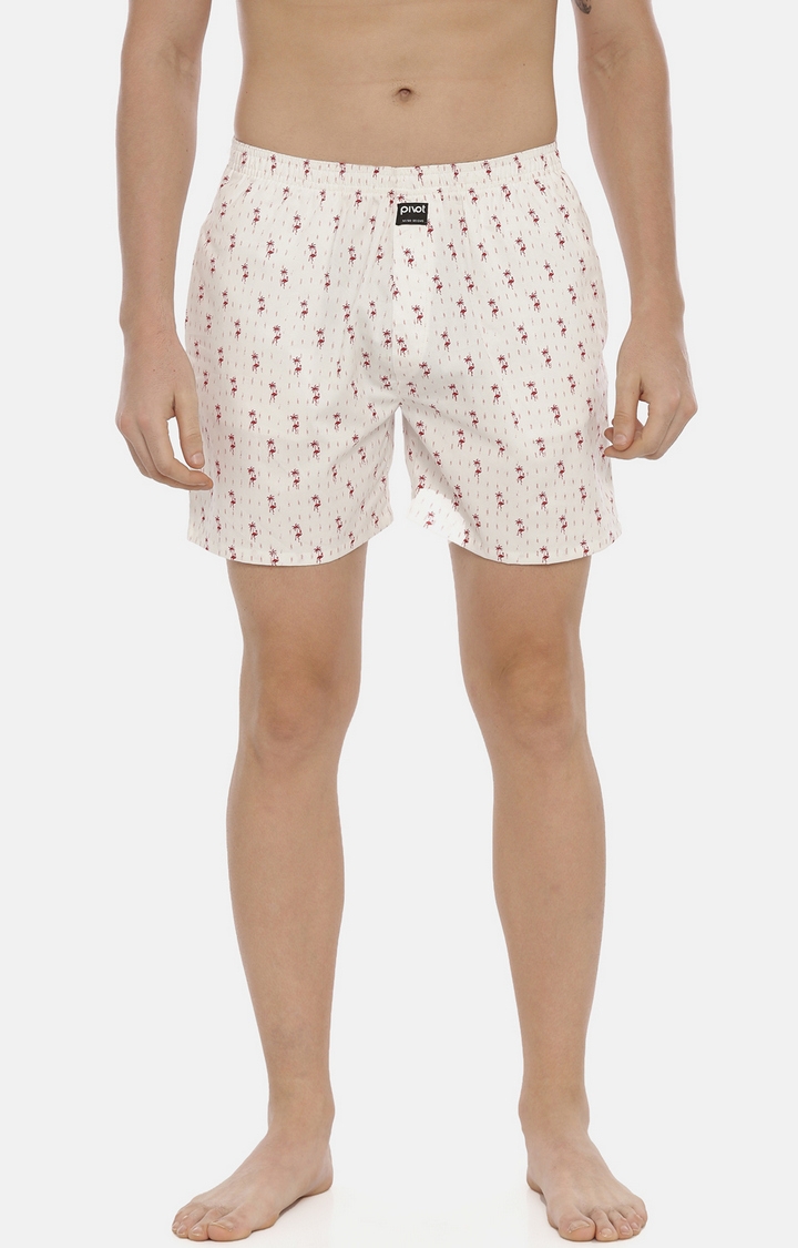 PIVOT | Pink & White Cotton Boxers - Pack of 2 3