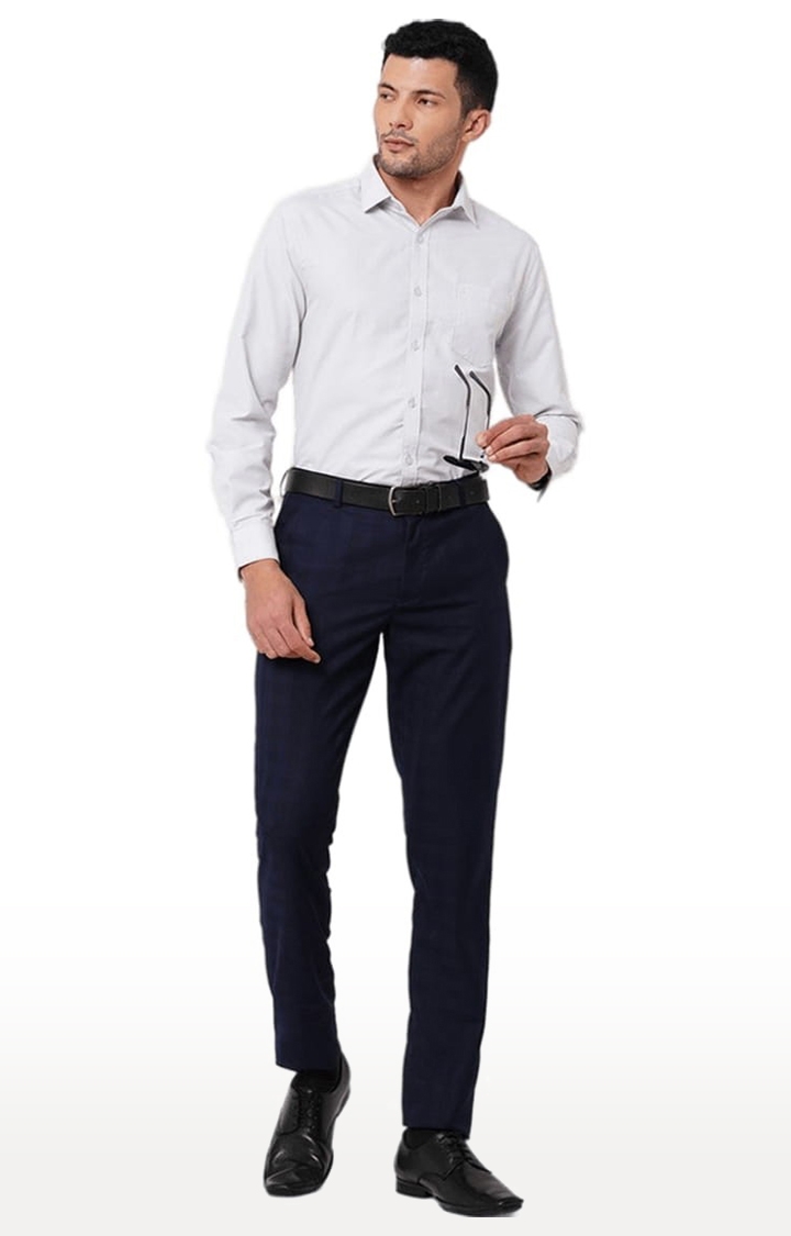 SOLEMIO | Men's Grey Cotton Solid Formal Shirt 1