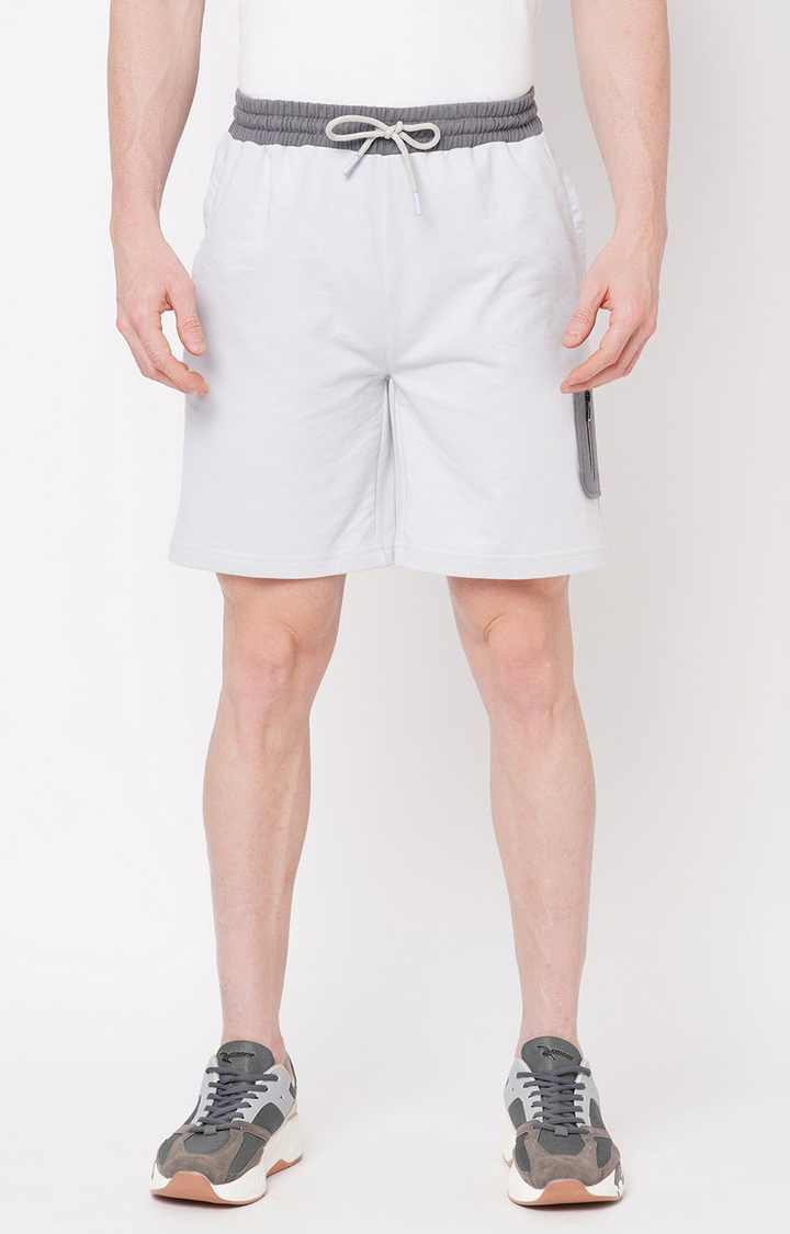 Men's  Slim Fit Cotton Grey Shorts