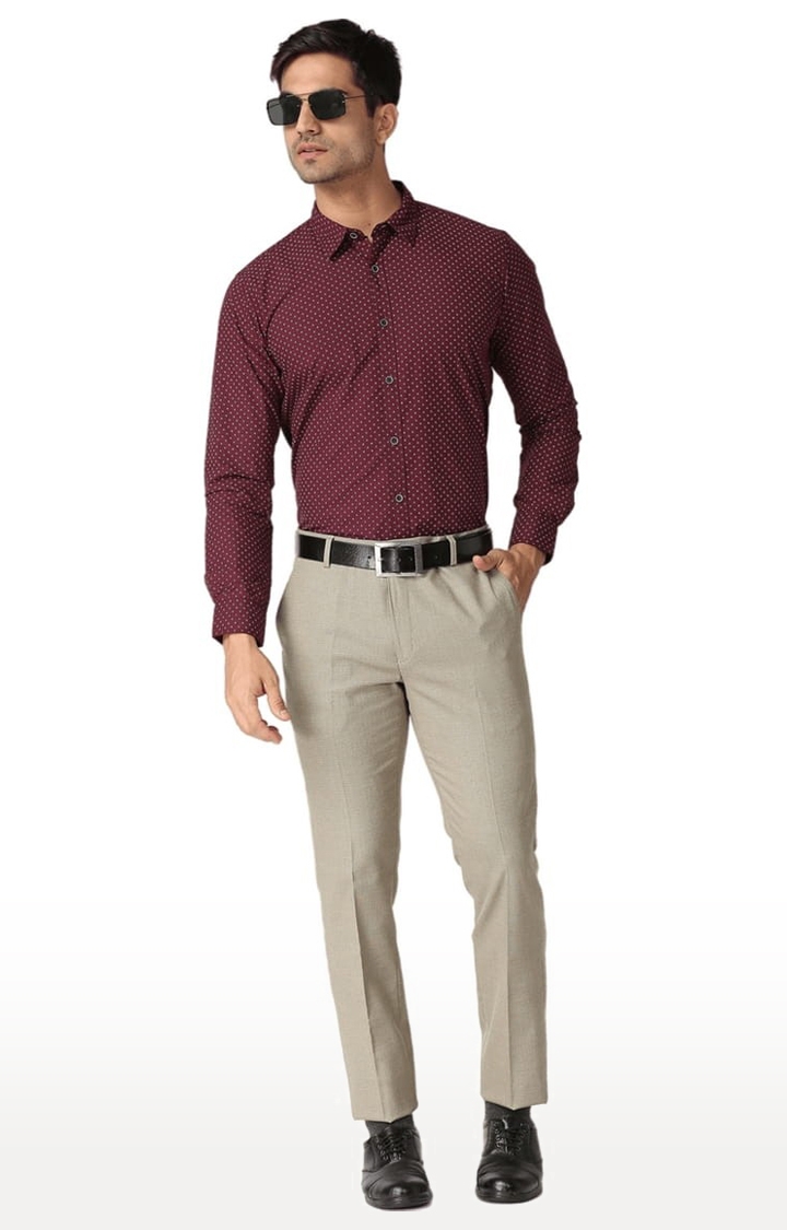 Buy LOUIS PHILIPPE Mid Blue Mens 4 Pocket Checked Formal Trousers |  Shoppers Stop