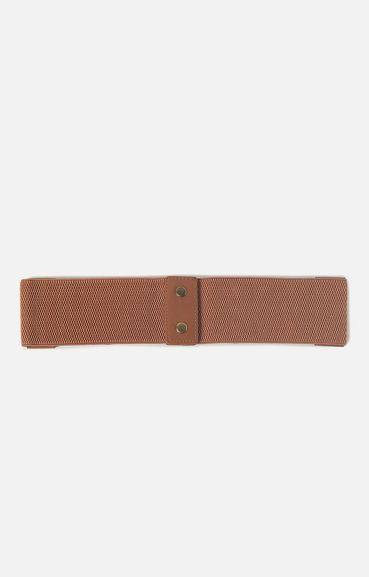 Haute Sauce By Campus Sutra Brown Textured Single Clothing Accessory
