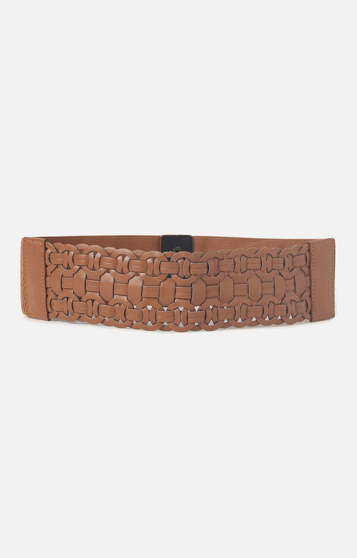 Haute Sauce By Campus Sutra Brown Textured Single Clothing Accessory