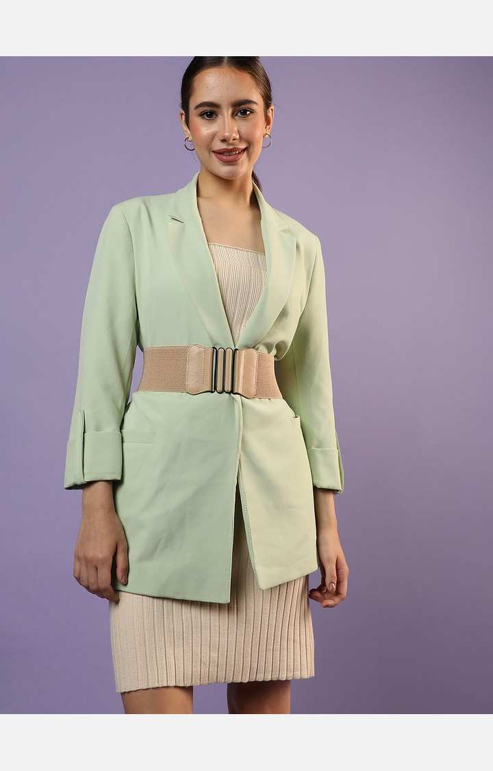 Women's Beige Textured Single Clothing Accessory