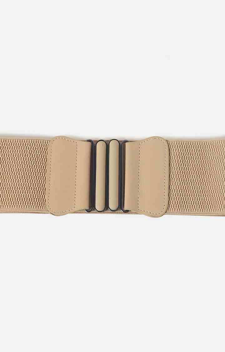 Women's Beige Textured Single Clothing Accessory