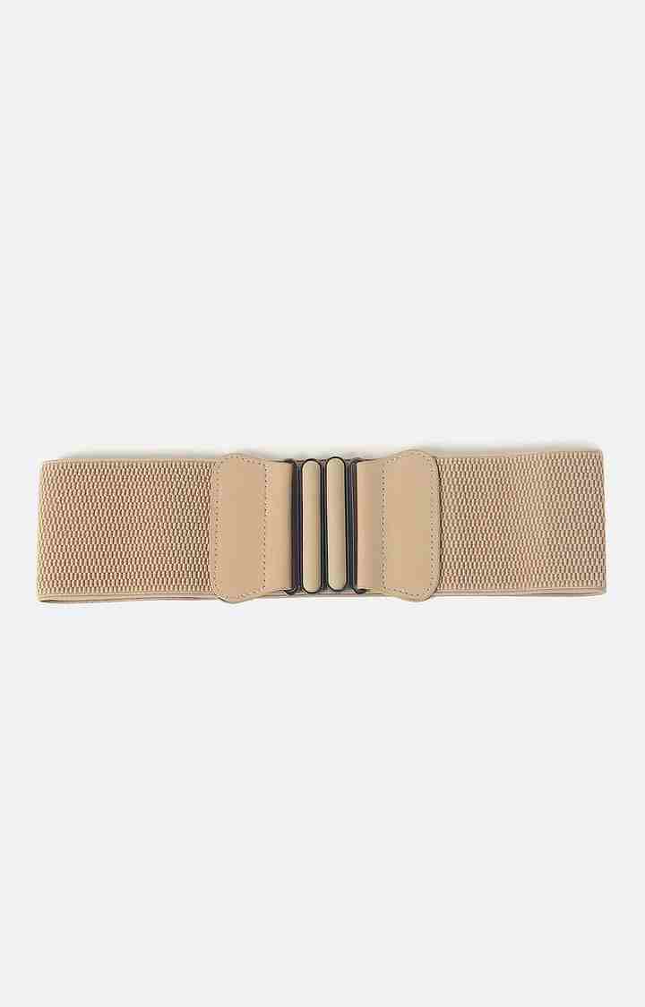 Women's Beige Textured Single Clothing Accessory