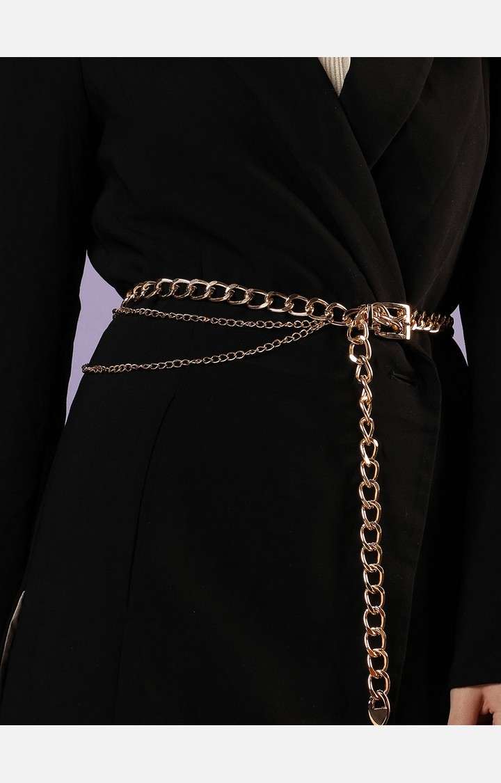 Haute Sauce By Campus Sutra Gold Solid Single Clothing Accessory