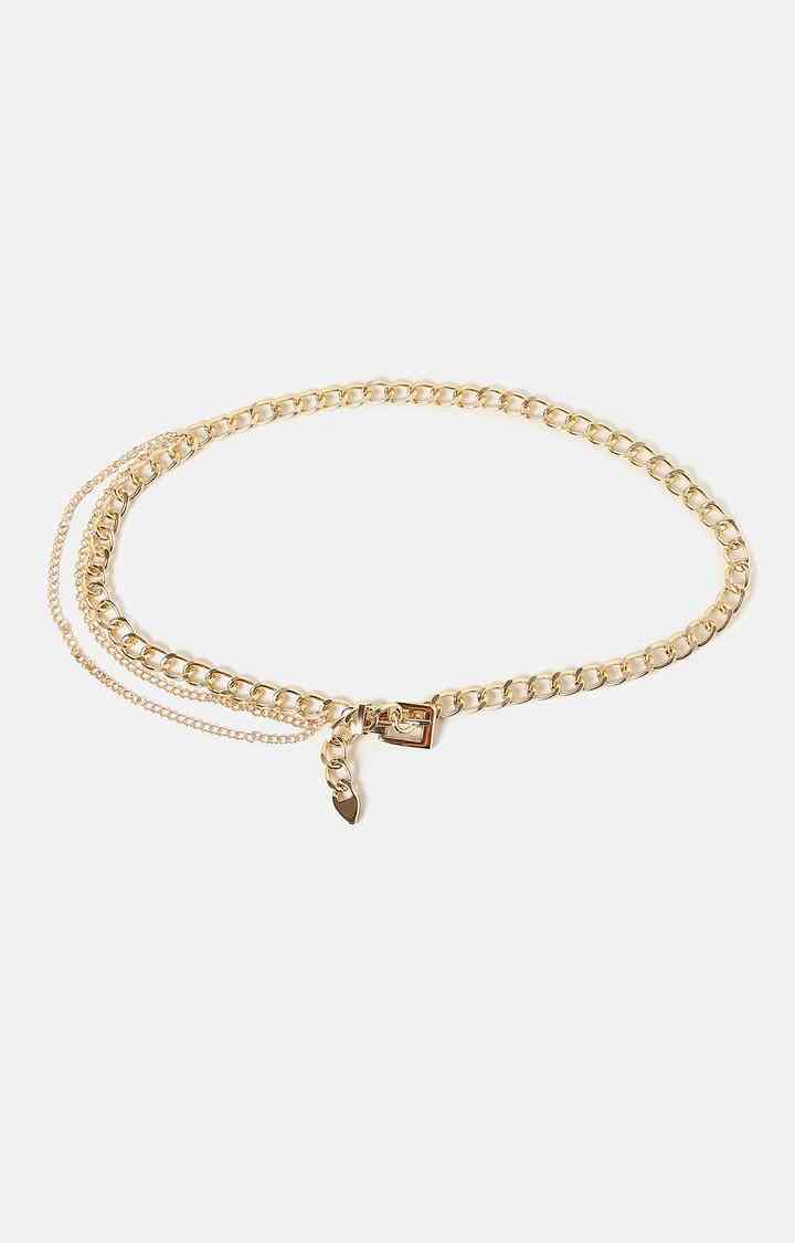 Haute Sauce By Campus Sutra Gold Solid Single Clothing Accessory