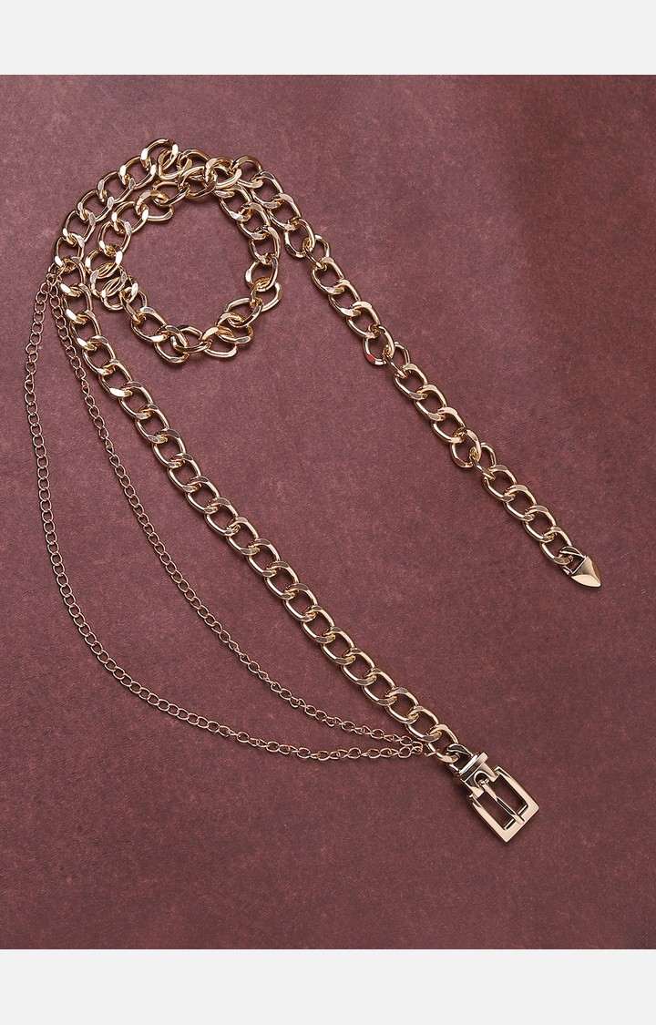 Haute Sauce By Campus Sutra Gold Solid Single Clothing Accessory