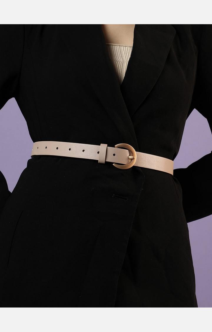Haute Sauce By Campus Sutra Beige Textured Single Clothing Accessory