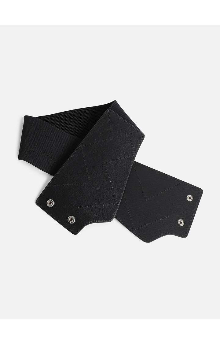 Women's Black Solid Single Clothing Accessory