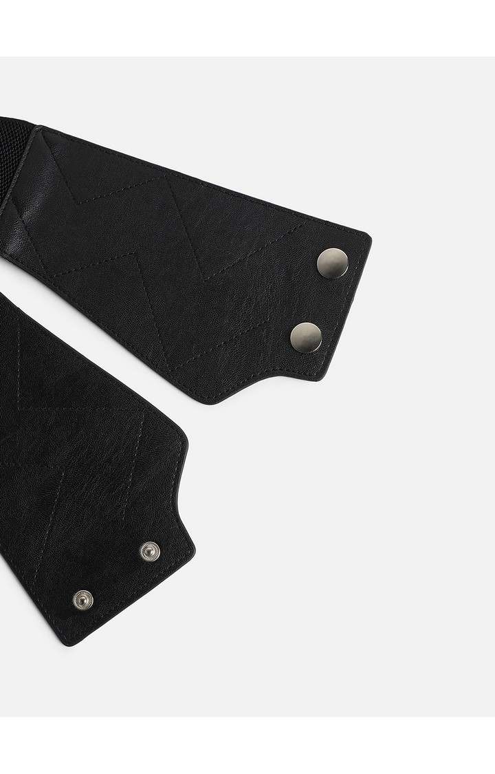 Women's Black Solid Single Clothing Accessory