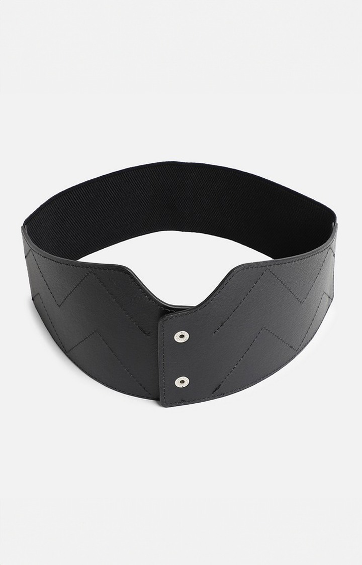 Women's Black Solid Single Clothing Accessory