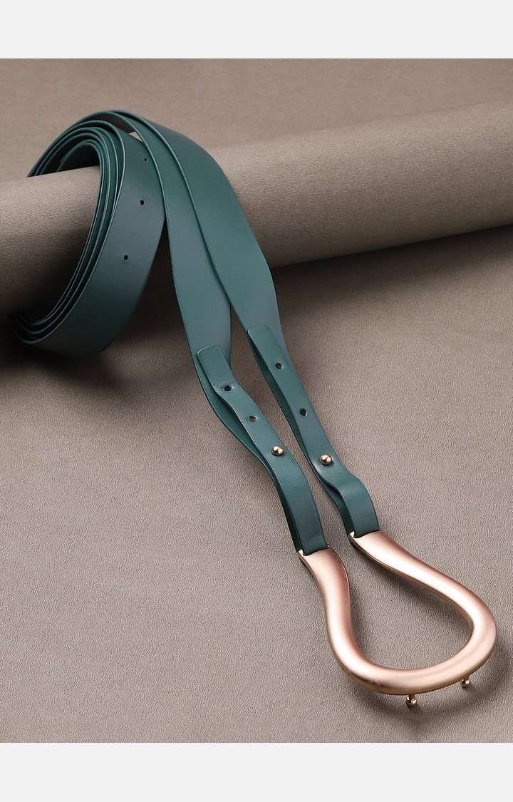 Haute Sauce By Campus Sutra Green Solid Single Clothing Accessory