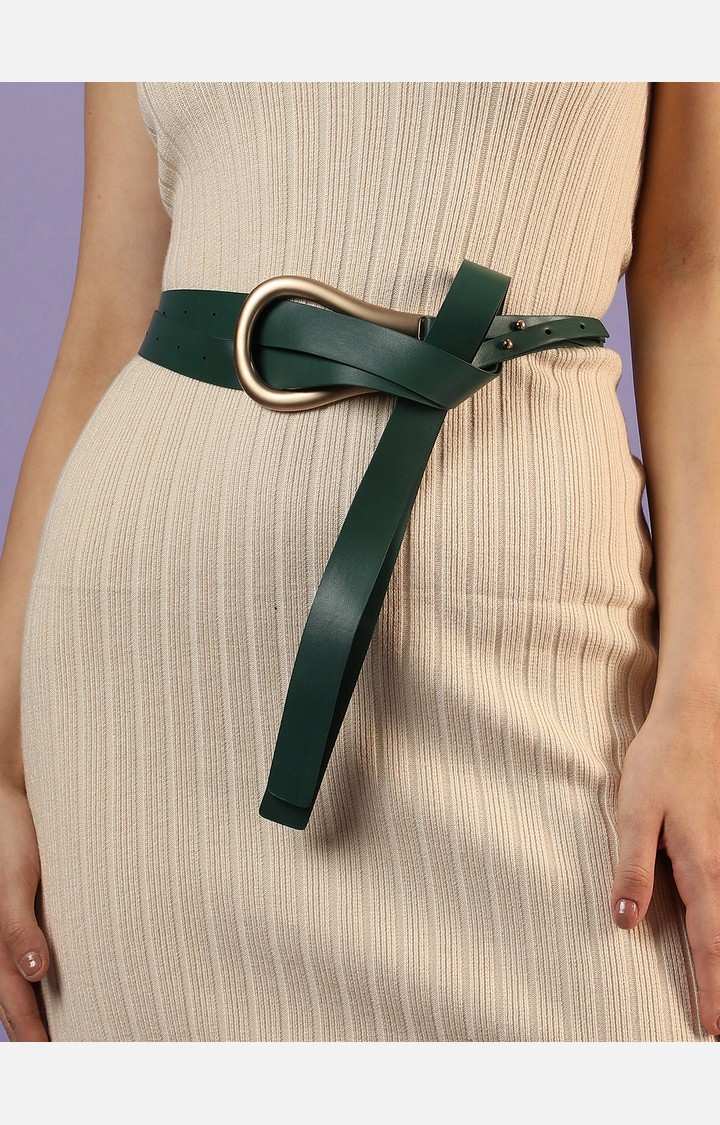 Haute Sauce By Campus Sutra Green Solid Single Clothing Accessory