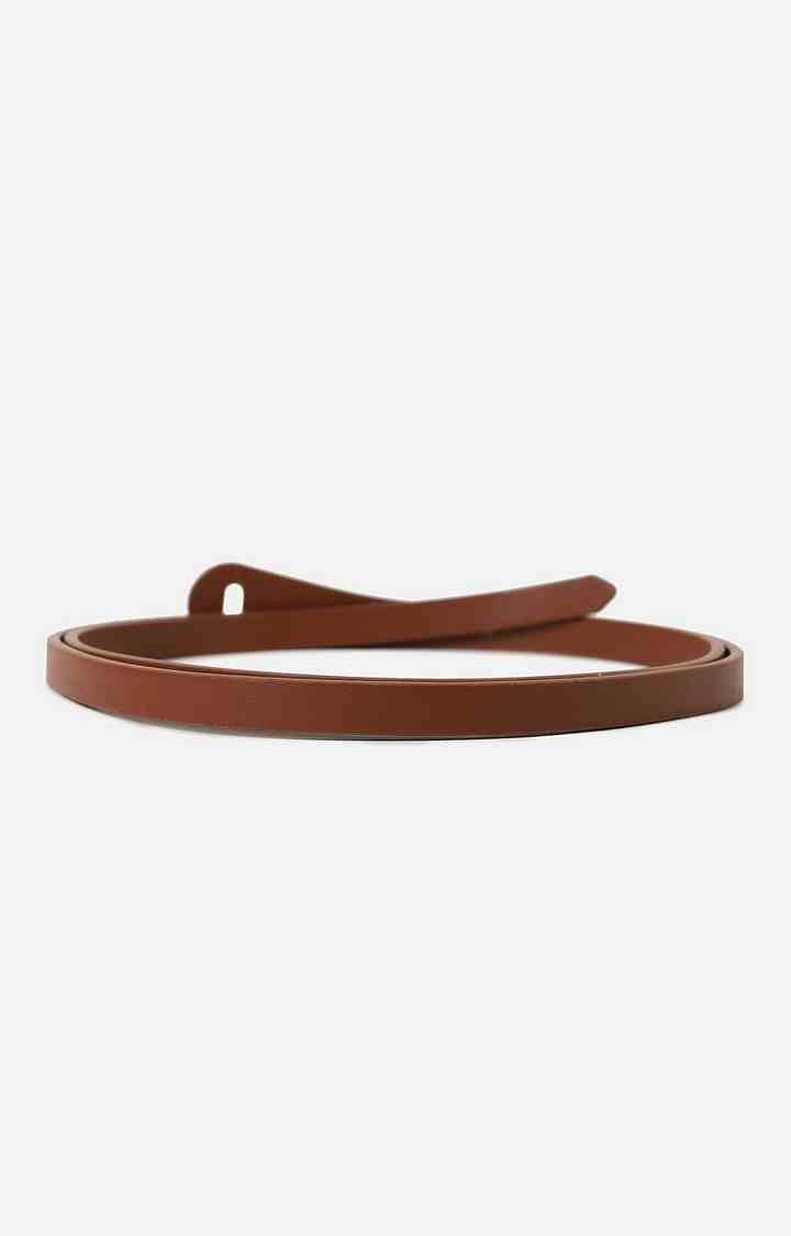 Haute Sauce By Campus Sutra Tan Solid Single Clothing Accessory