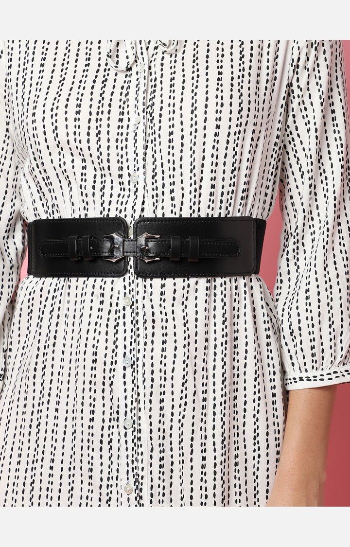 Haute Sauce By Campus Sutra Black Solid Single Clothing Accessory