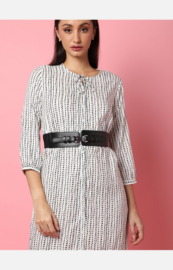 Haute Sauce By Campus Sutra Black Solid Single Clothing Accessory
