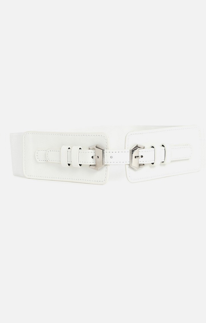 Women's White Solid Single Clothing Accessory