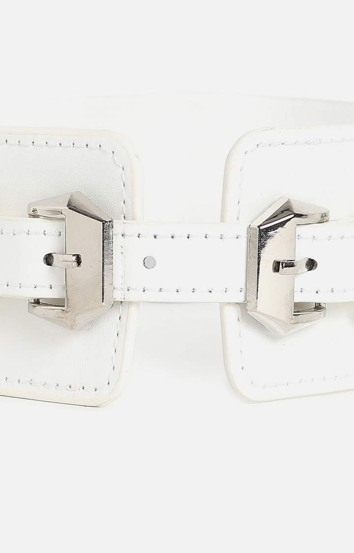 Women's White Solid Single Clothing Accessory