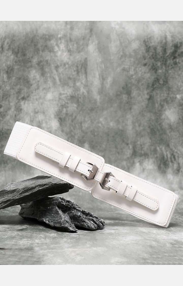 Women's White Solid Single Clothing Accessory