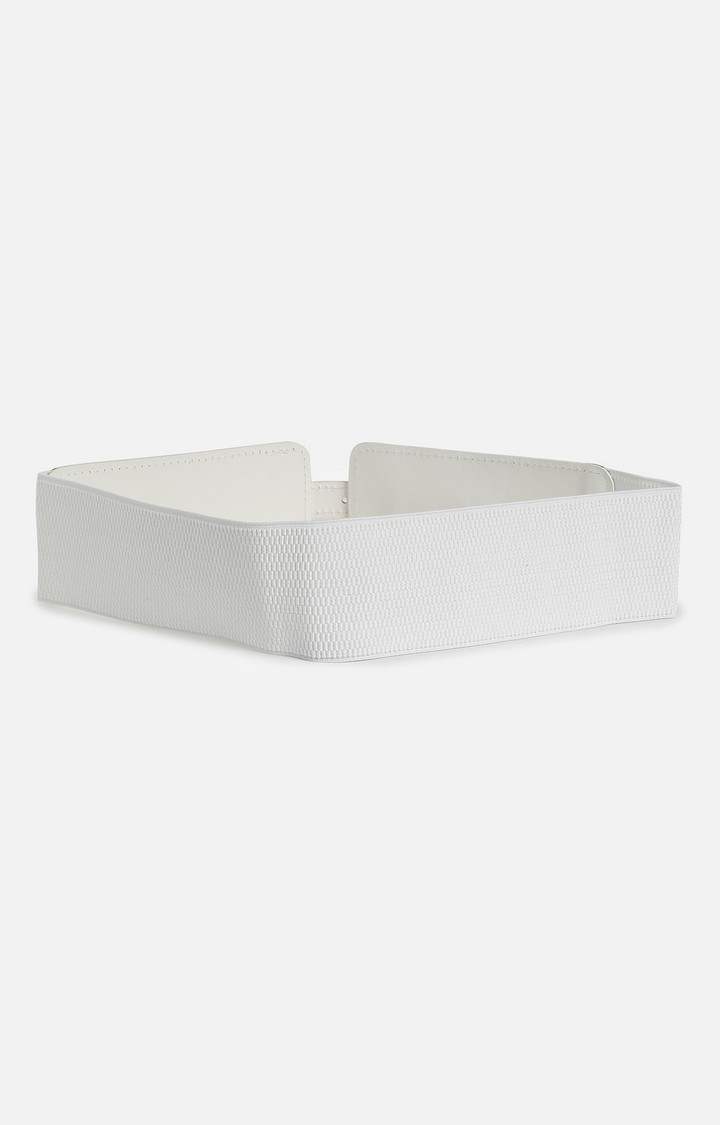 Women's White Solid Single Clothing Accessory