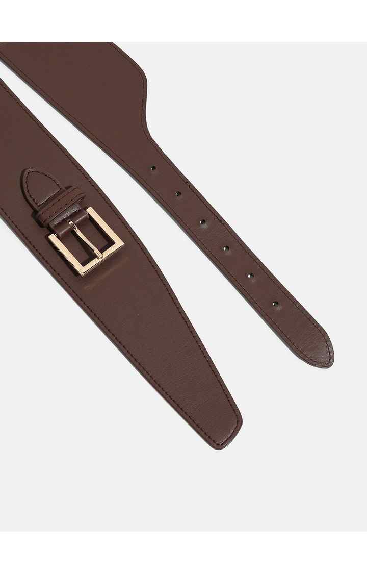 Women's Brown Solid Single Clothing Accessory