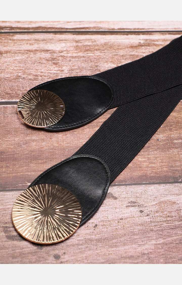 Women's Black Solid Single Clothing Accessory