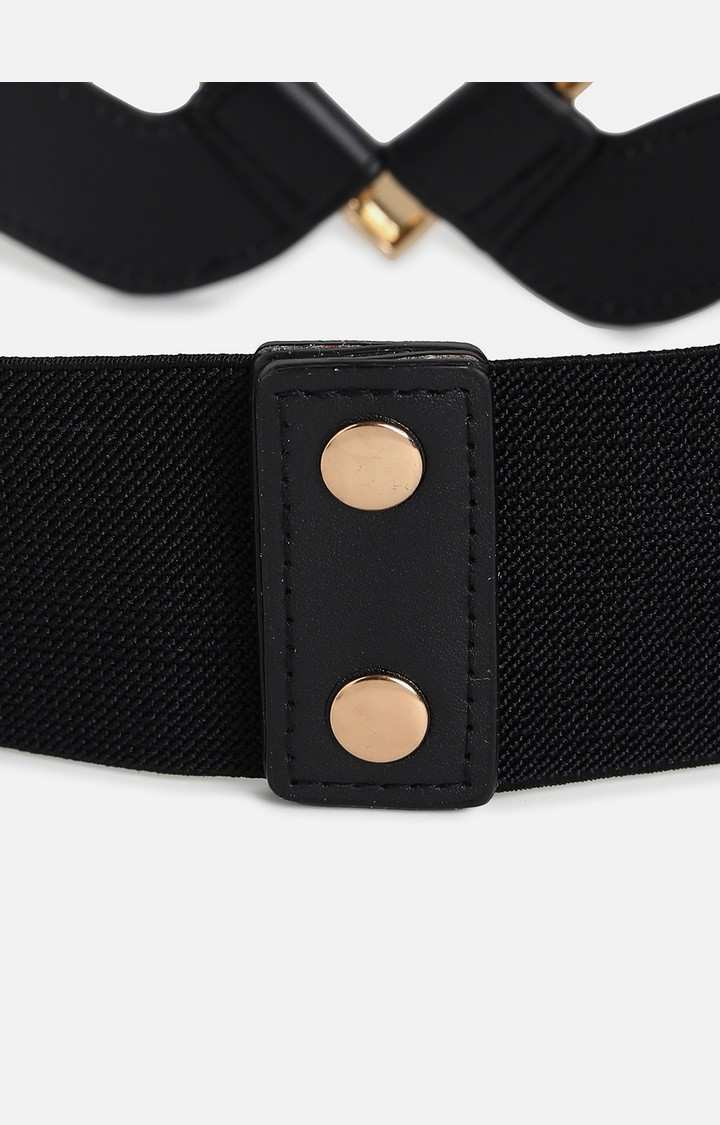 Women's Black Solid Single Clothing Accessory