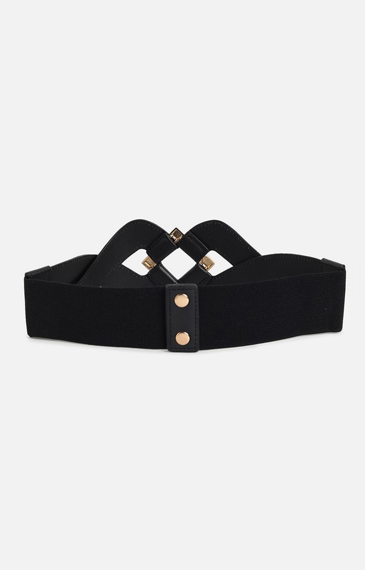 Women's Black Solid Single Clothing Accessory