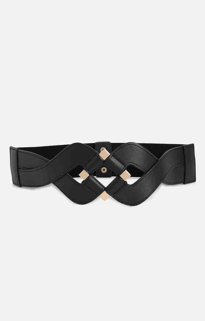 Women's Black Solid Single Clothing Accessory