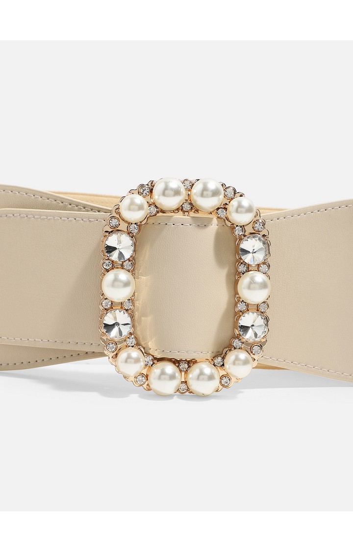 Haute Sauce By Campus Sutra White Embellished Single Clothing Accessory