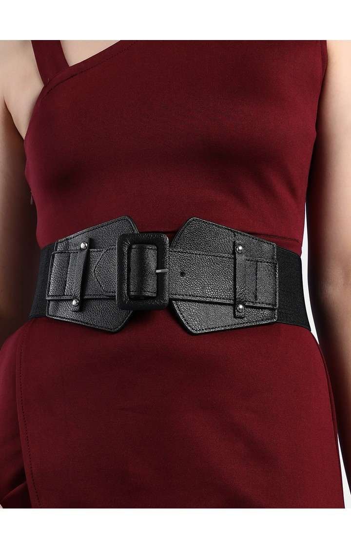 Women's Black Solid Single Clothing Accessory