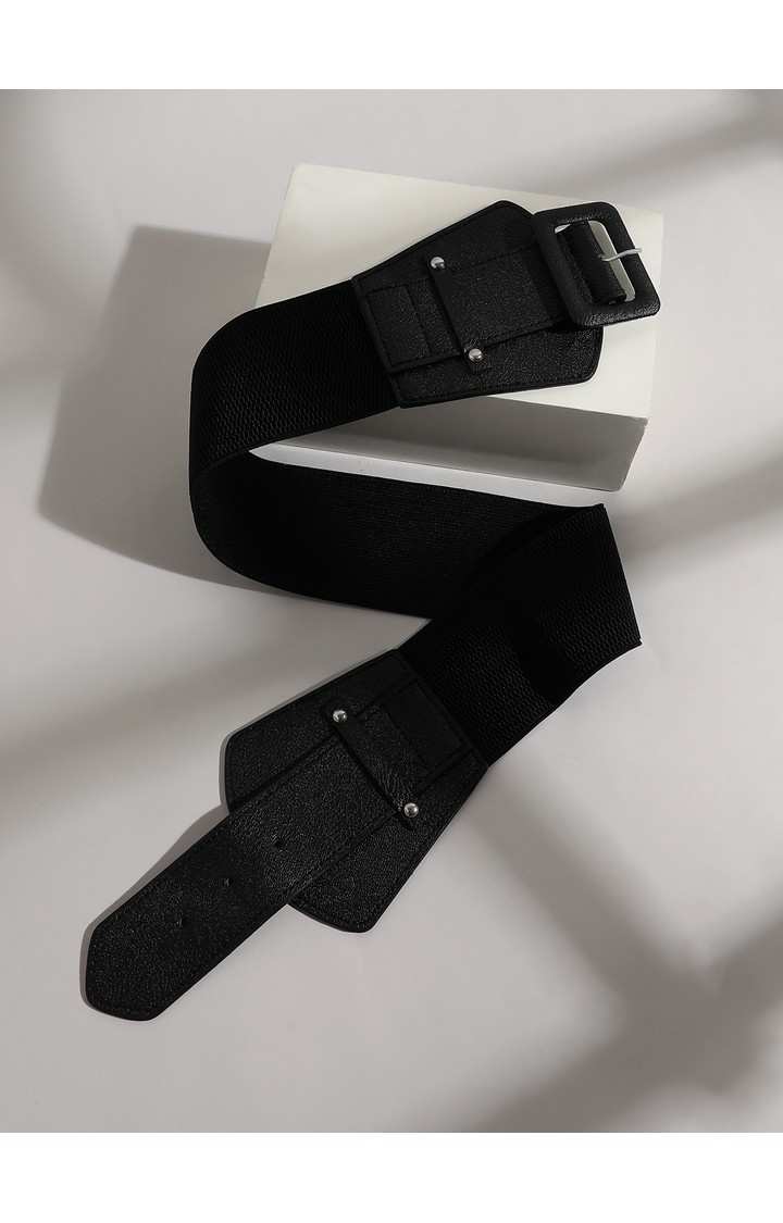 Women's Black Solid Single Clothing Accessory