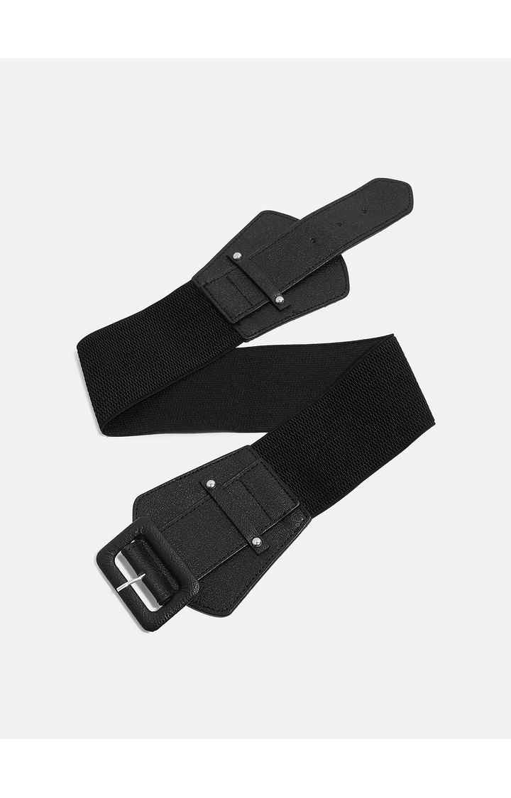 Women's Black Solid Single Clothing Accessory