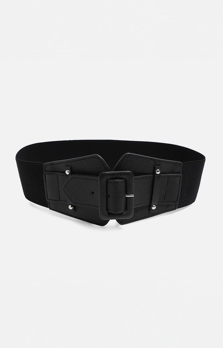 Women's Black Solid Single Clothing Accessory