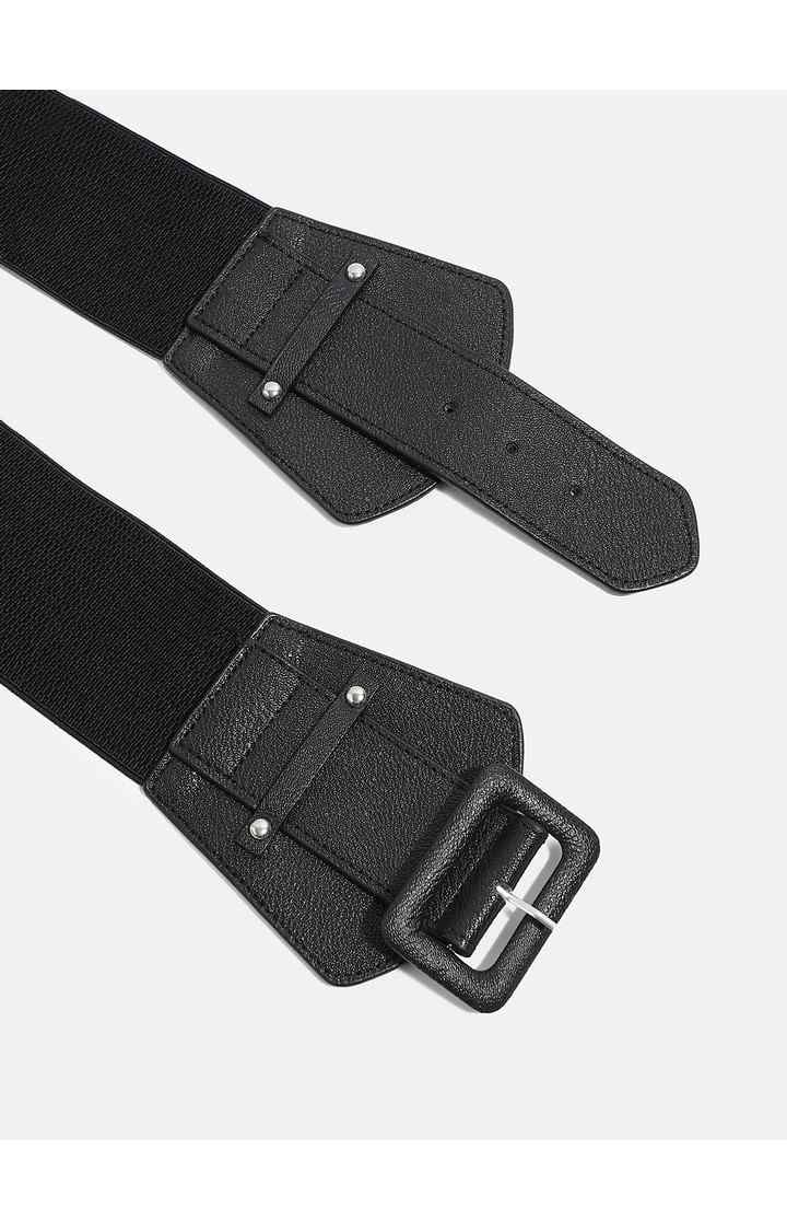 Women's Black Solid Single Clothing Accessory