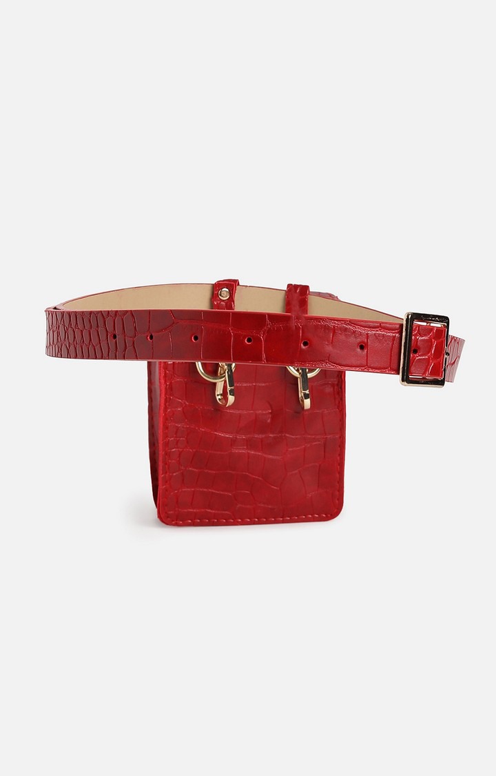 Haute Sauce By Campus Sutra Red Textured Single Clothing Accessory