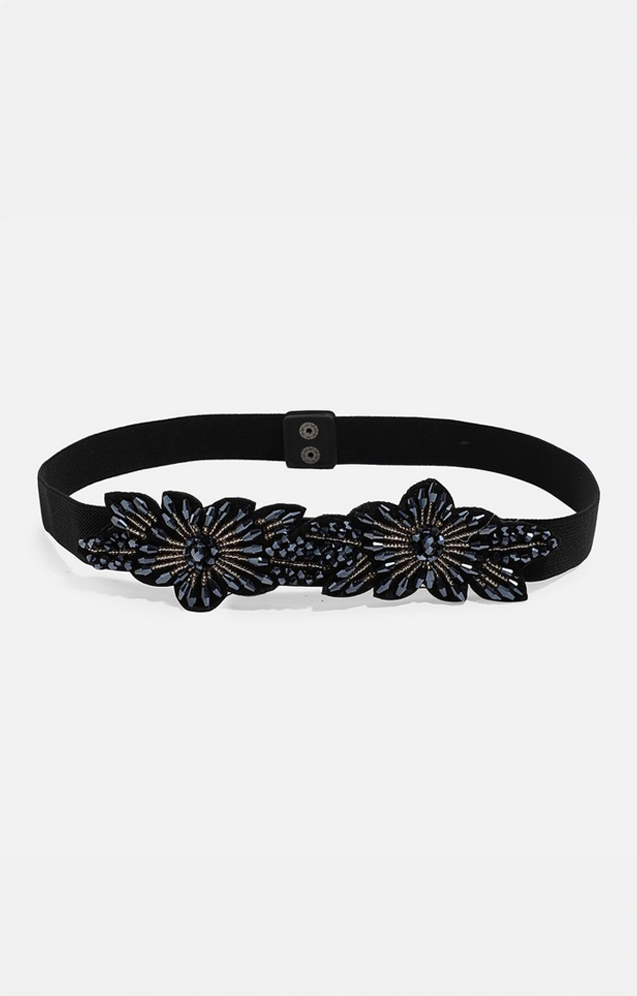 Haute Sauce By Campus Sutra Black Embellished Single Clothing Accessory