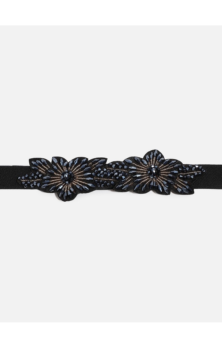 Haute Sauce By Campus Sutra Black Embellished Single Clothing Accessory